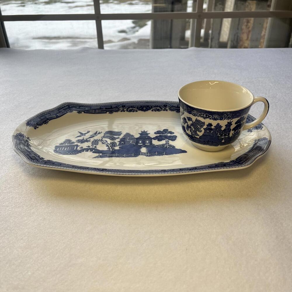Johnson Bros. Tea & Toast Snack Plate with Cup Set (discontinued)
